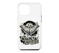 Custodia per iPhone 12 Pro Max Luna Moth Night si apre grunge collage