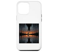 Custodia per iPhone 12 Pro Max lupo, silhouette, lago, riflessione, su, il, lago