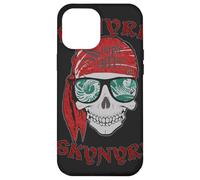 Custodia per iPhone 12 Pro Max Lynyrd Skynyrd - Stencil a forma di teschio da uomo semplice pirata, stile retrò