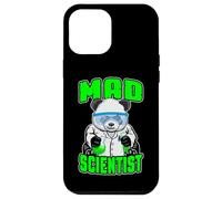 Custodia per iPhone 12 Pro Max Mad Scientist Panda Bear, divertente animale, fanatico della scienza STEM