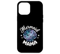 Custodia per iPhone 12 Pro Max Mama Of The Birthday Sirena Shell Rosa Fiore Corrispondenza