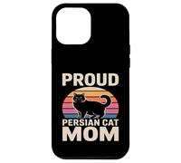 Custodia per iPhone 12 Pro Max Mamma gatta persiana orgogliosa retrò