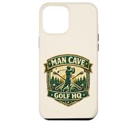 Custodia per iPhone 12 Pro Max Man Cave Golf Headquarters Vintage Retro Regalo per golfisti