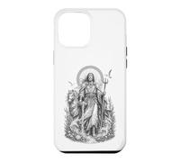 Custodia per iPhone 12 Pro Max Manannan, linea d'arte celtica del dio celtico delle onde sacre