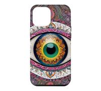 Custodia per iPhone 12 Pro Max Mandala Evil Eye Art Style Boho Hippie Estetica