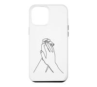 Custodia per iPhone 12 Pro Max Mani di disegno a una linea: tocco nel contorno
