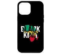 Custodia per iPhone 12 Pro Max Mappa dell'Africa Royal Pride Black King