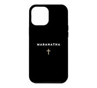 Custodia per iPhone 12 Pro Max MARANATHA Citazione greca Vieni Signore con la croce di Gesù