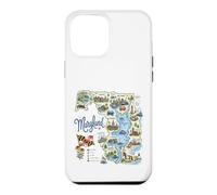 Custodia per iPhone 12 Pro Max Maryland MD USA Mappe Icone, Ocean City, Spiagge, Frederick