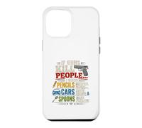 Custodia per iPhone 12 Pro Max Matite umoristiche Sarcastiche Macchine e Cucchiai