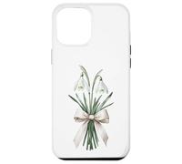 Custodia per iPhone 12 Pro Max Mazzo di fiori bucaneve mese di nascita gennaio