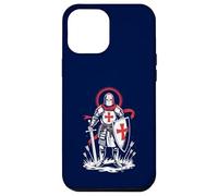 Custodia per iPhone 12 Pro Max Medieval Knight Crusade Inghilterra Inglese St George Storico