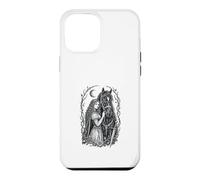 Custodia per iPhone 12 Pro Max Medieval Maiden Horse Gothic Fantasy Sword Moon Design
