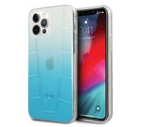Custodia per iPhone 12 Pro Max Mercedes trasparente con linee blu