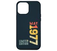 Custodia per iPhone 12 Pro Max Mese Maggio 1977 Anno 1977 Retro 1977 Vintage 1977 Dal 1977