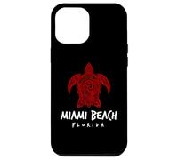 Custodia per iPhone 12 Pro Max Miami Beach Florida Sea Turtle Design Miami Beach FL Spiagge