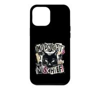 Custodia per iPhone 12 Pro Max Midnight Mischief Black Cat, design grunge punk