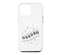 Custodia per iPhone 12 Pro Max Minimal Piano Beat Tastiera Note Musicali Pianista Arte Musicale