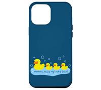 Custodia per iPhone 12 Pro Max Mommy You're My Lucky Duck Cute Rubber Ducky