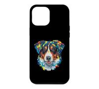 Custodia per iPhone 12 Pro Max Montagna bernese geometrico pop art primo piano ritratto faccia
