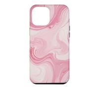 Custodia per iPhone 12 Pro Max Morbido rosa marmo turbinio arte astratta Girly Y2K