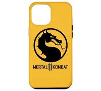 Custodia per iPhone 12 Pro Max Mortal Kombat 11 Dragon Black Logo