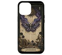 Custodia per iPhone 12 Pro Max Moth Sun Dark Gothic Crescent Moon Skull