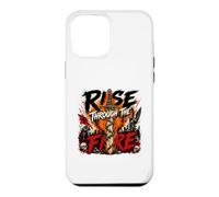 Custodia per iPhone 12 Pro Max Musica Heavymetal Rise Through The Fire e Angel Skull