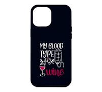 Custodia per iPhone 12 Pro Max My Blood Type is Wine Nurse Sarcastico Wine Fan Lovers Design