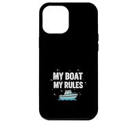 Custodia per iPhone 12 Pro Max My Boat My Rules Umorismo Divertente Capitano