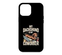 Custodia per iPhone 12 Pro Max My Dachshund Is My Coworker Bassotto Smart Working