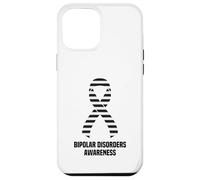 Custodia per iPhone 12 Pro Max Nastro a strisce bianche e nere per la consapevolezza dei disturbi bipolari