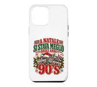 Custodia per iPhone 12 Pro Max Natale Anni 90 Nostalgia Vintage Musica e Ricordi