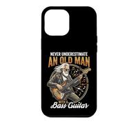 Custodia per iPhone 12 Pro Max Never Underestimate an Old Man with A Bass Guitar Player Dad
