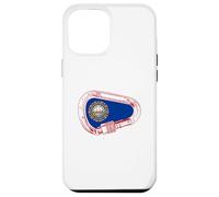 Custodia per iPhone 12 Pro Max New Hampshire Flag Rock Climbing Moschettone