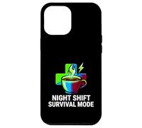 Custodia per iPhone 12 Pro Max Night Shift Survival Mode Nurse Medical Coffee