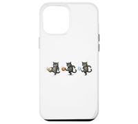 Custodia per iPhone 12 Pro Max No Kings, gatto che prende a calci la corona, arancione, carino gattino, protesta
