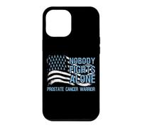 Custodia per iPhone 12 Pro Max Nobody Fights Alone Guerriero del cancro alla prostata Azzurro