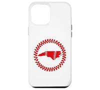 Custodia per iPhone 12 Pro Max North Carolina Baseball Stitch Circle Emblema Carolinian Ball