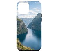 Custodia per iPhone 12 Pro Max Norvegese Fiordo montagna scogliere acqua paesaggio scenico
