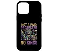 Custodia per iPhone 12 Pro Max Not A Paid Manifester No Kings, divertente disegno a forma di gatto pro democratico