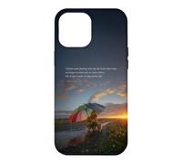 Custodia per iPhone 12 Pro Max Nuvole sul cielo serale - Arte raffigurante gentile e speranza in un giorno di pioggia