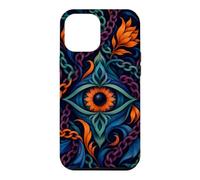 Custodia per iPhone 12 Pro Max Occhio botanico come simbolo astratto talismano celeste arte