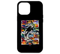Custodia per iPhone 12 Pro Max Oceano Orca con onde marine fauna selvatica orca design