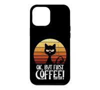 Custodia per iPhone 12 Pro Max Ok Ma prima il caffè mattina gatto brontolone