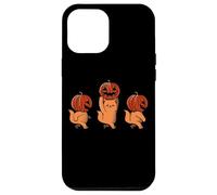 Custodia per iPhone 12 Pro Max one two three Cute Kittens Pumpkin Halloween Spooky vintage