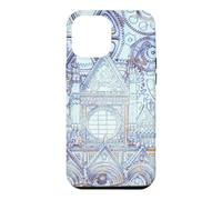 Custodia per iPhone 12 Pro Max Opera d'arte blu della Cattedrale Toscana