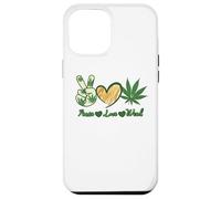 Custodia per iPhone 12 Pro Max Pace Amore Erba Marijuana Cannabis Retro Vintage