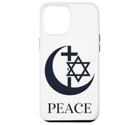 Custodia per iPhone 12 Pro Max Pace | Croce a Mezzaluna Esagramma Unità Interreligiosa Coesistere