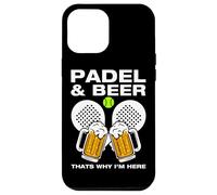 Custodia per iPhone 12 Pro Max Padel & Beer divertente padel ball giocatore
